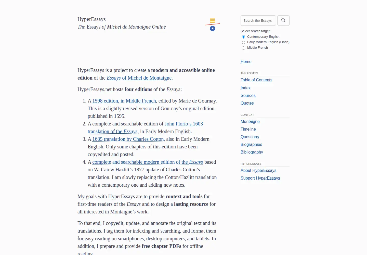 Screenshot of hyperessays.net