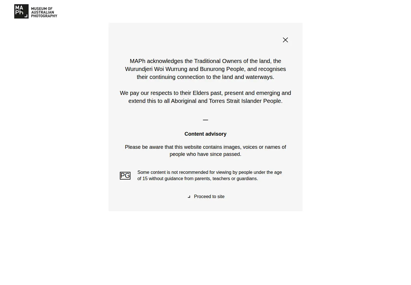Screenshot of mga.org.au