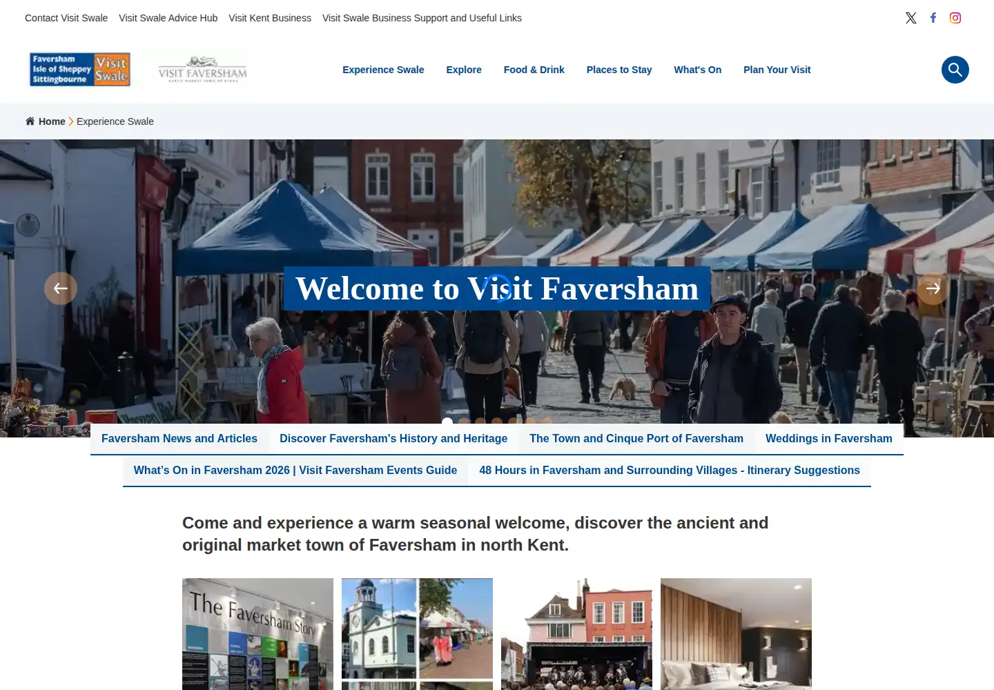 Screenshot of faversham.org