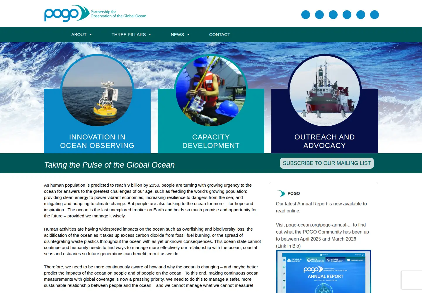 Screenshot of pogo-ocean.org