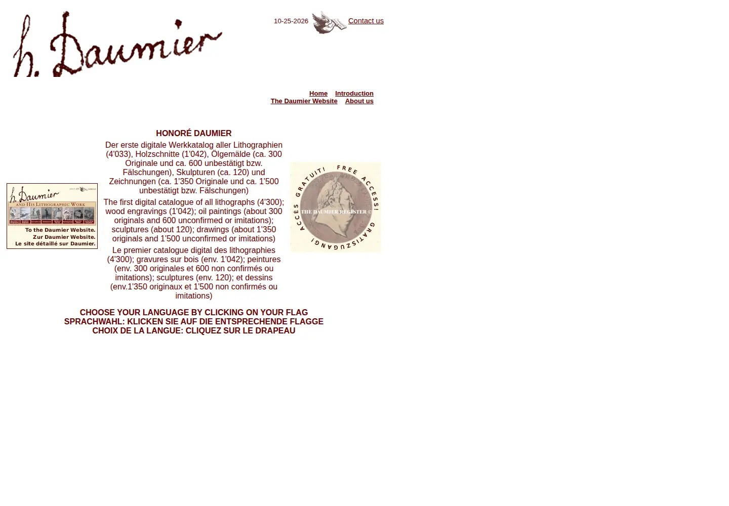 Screenshot of daumier-register.org