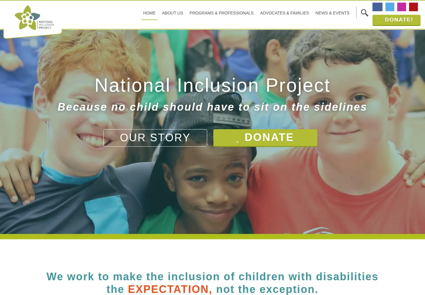 Screenshot of inclusionproject.org