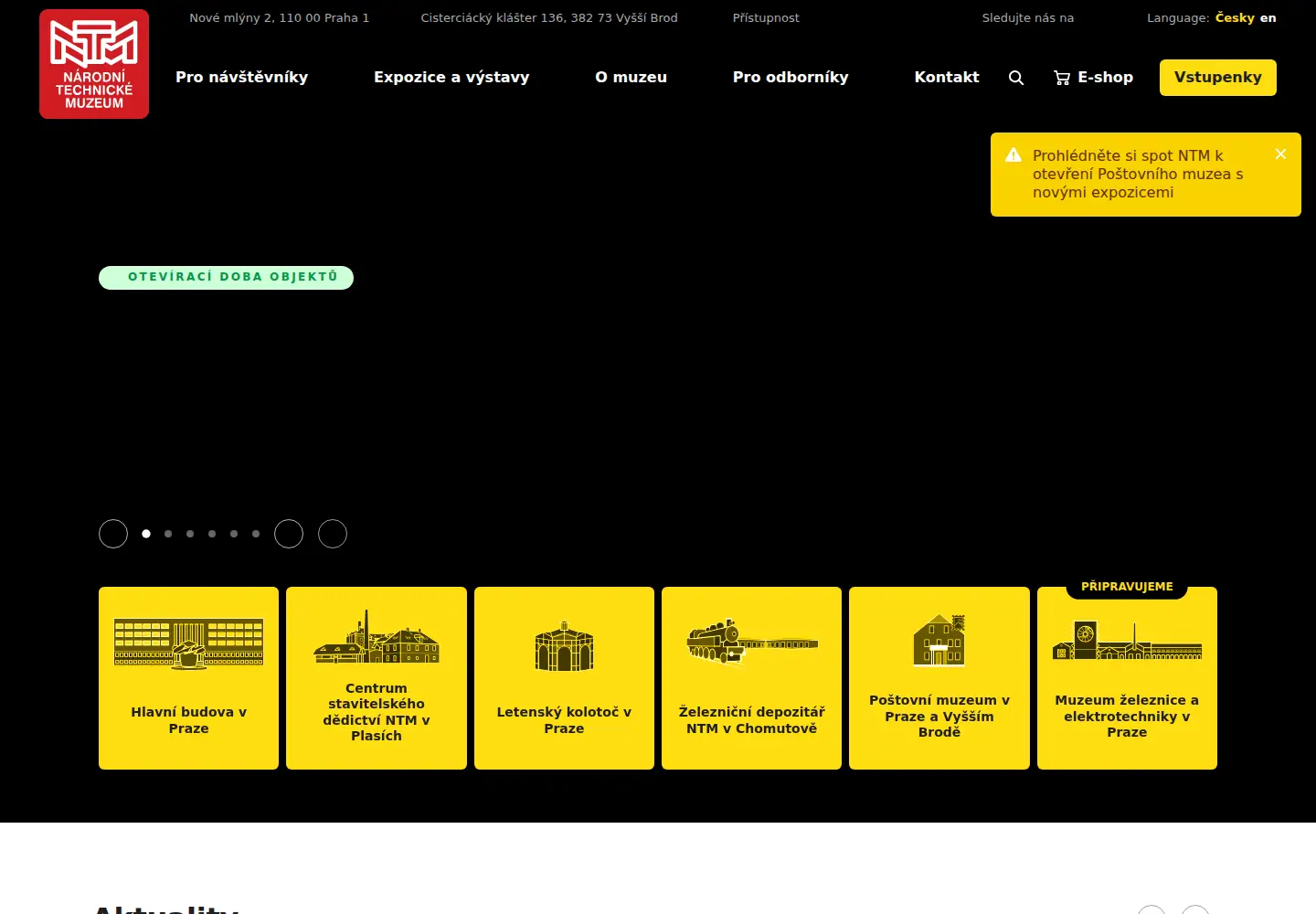 Screenshot of postovnimuzeum.cz