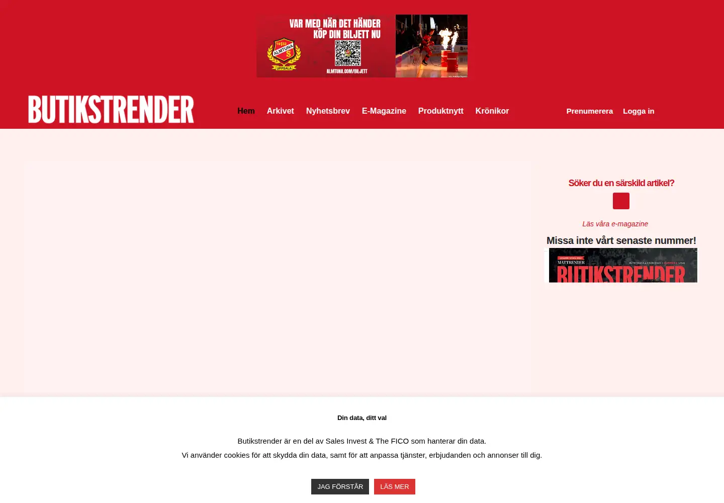 Screenshot of butikstrender.se