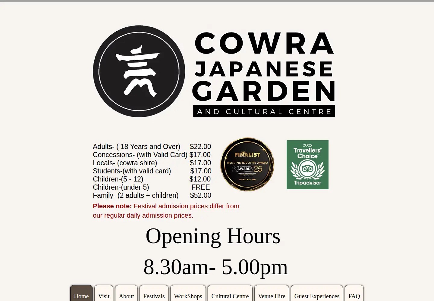Screenshot of cowragarden.com.au