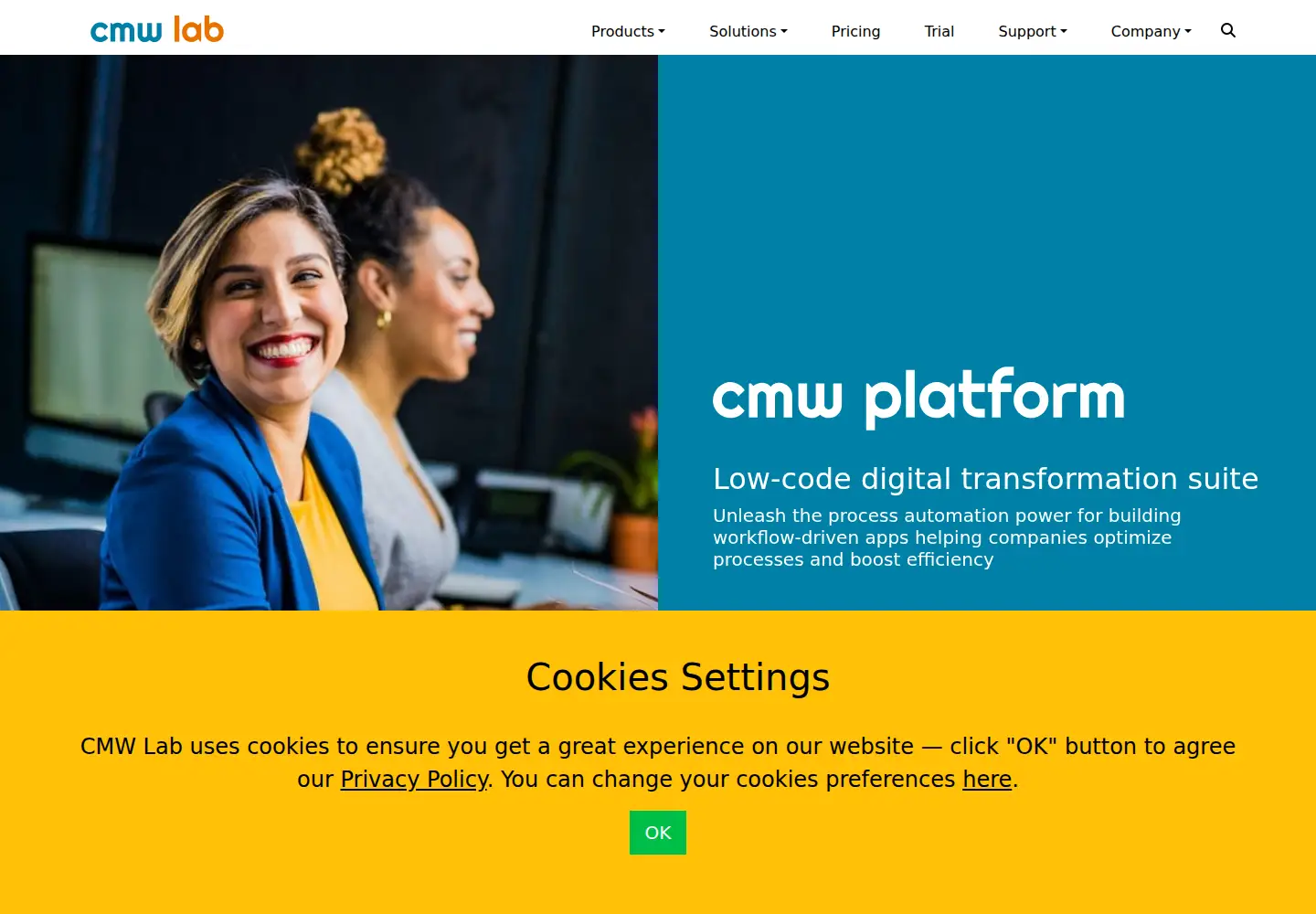 Screenshot of comindware.com