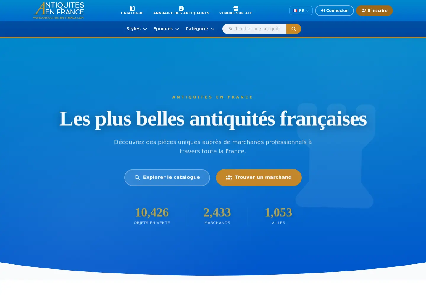 Screenshot of antiquites-en-france.com