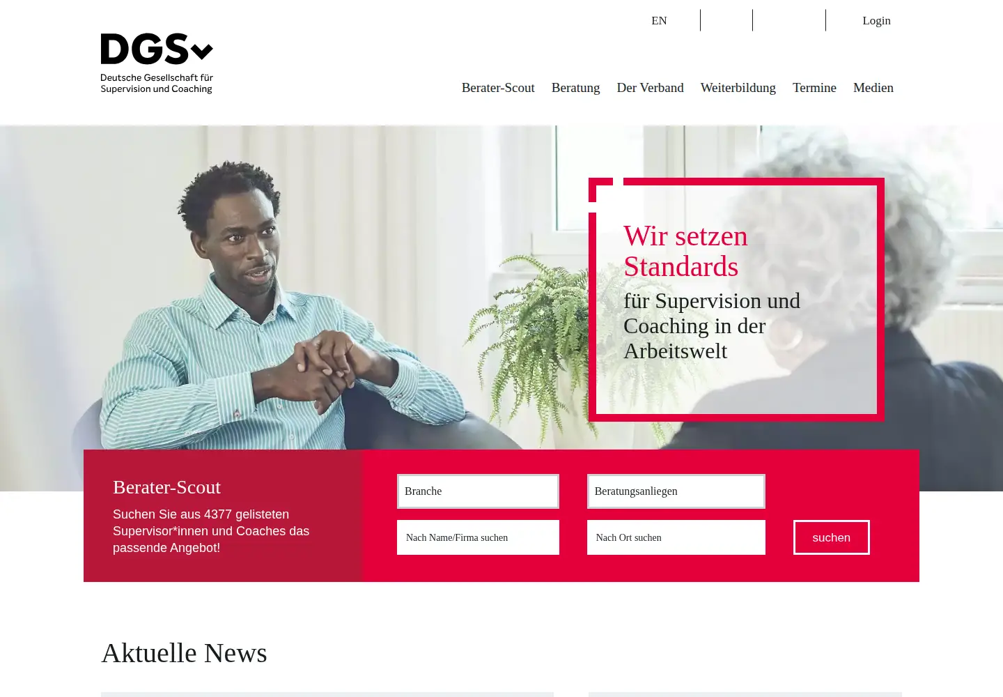 Screenshot of dgsv.de