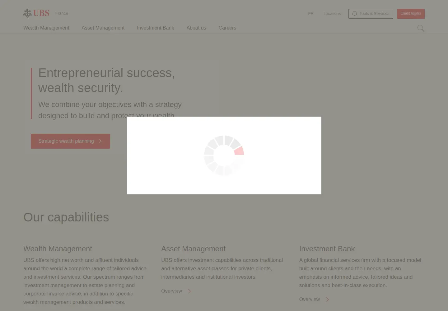 Screenshot of ubs.com