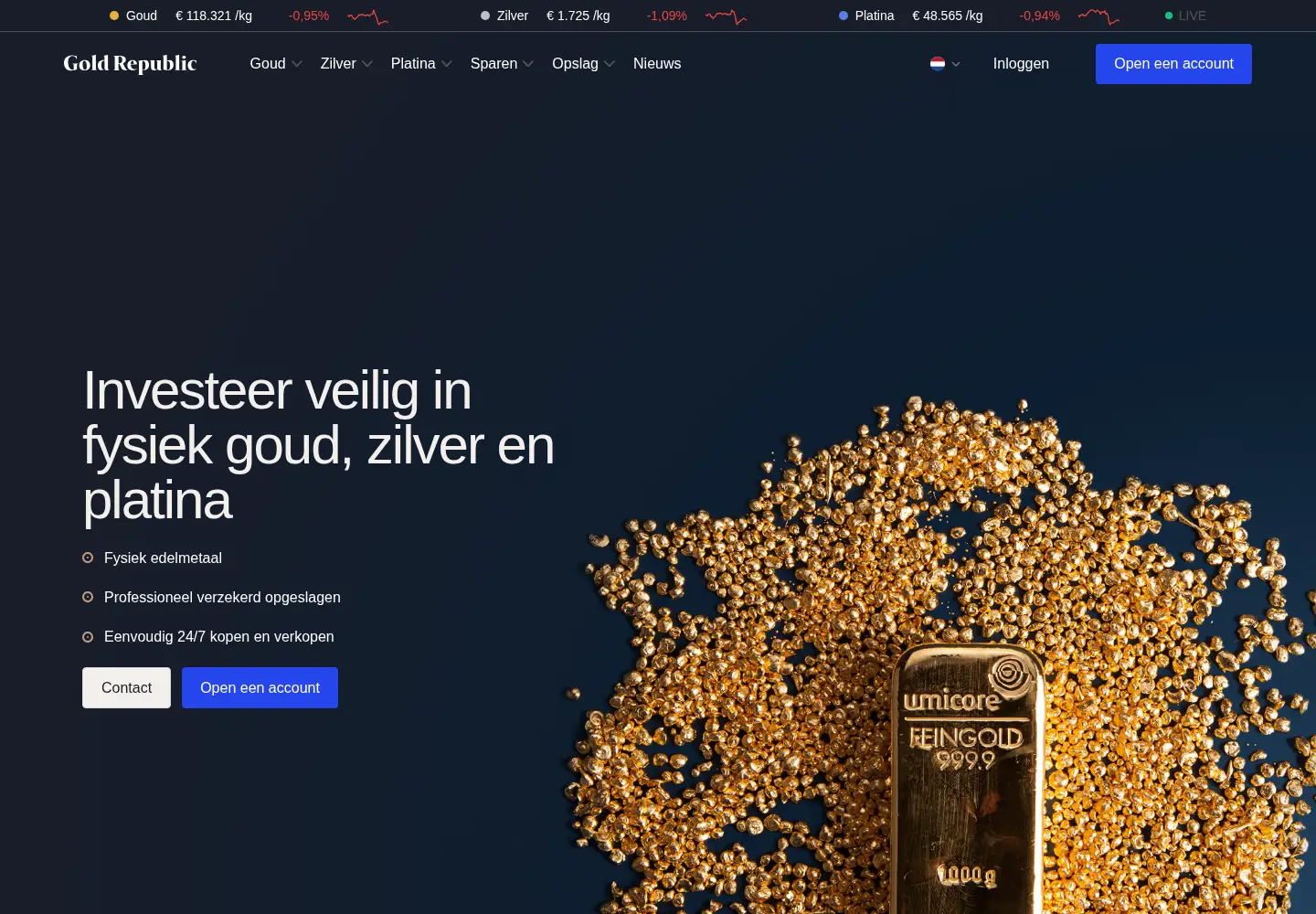 Screenshot of goldrepublic.com