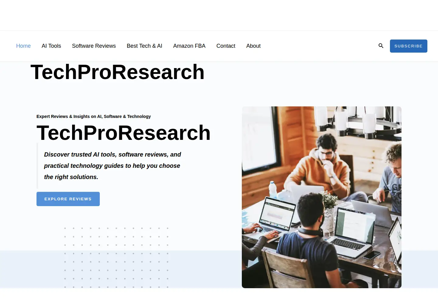 Screenshot of techproresearch.com