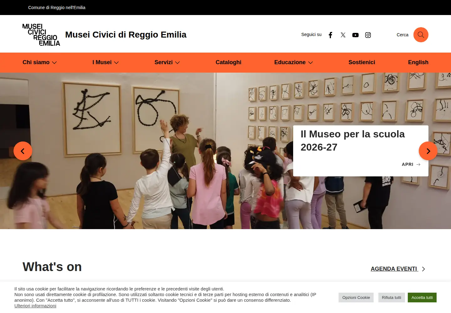 Screenshot of musei.re.it