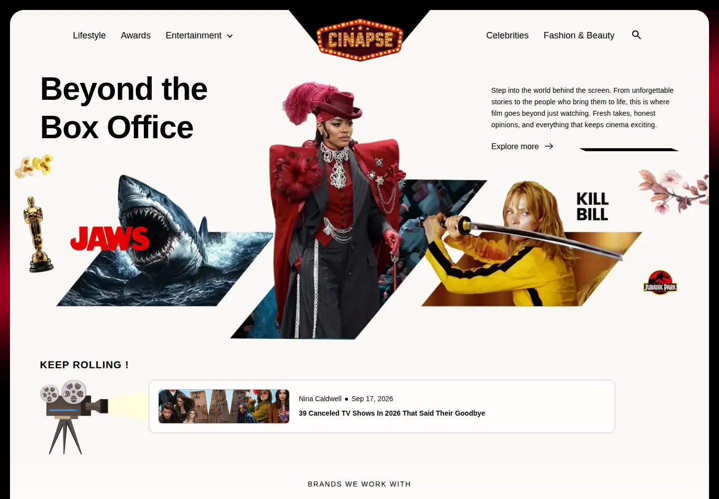 Captured homepage of cinapse.co in the current scan
