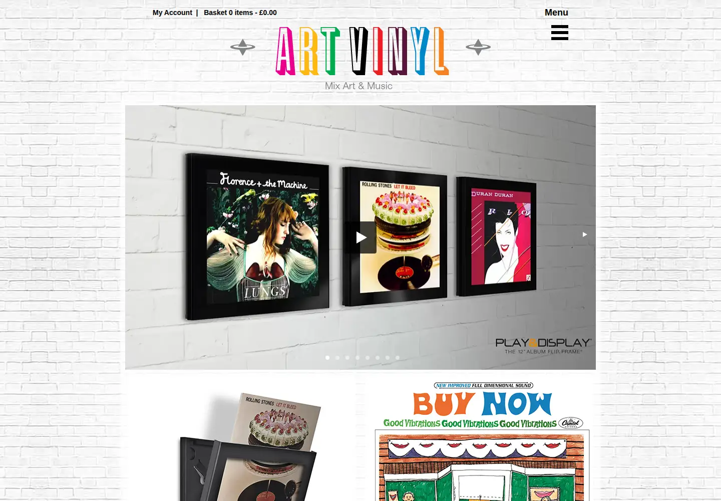 Screenshot of artvinyl.com