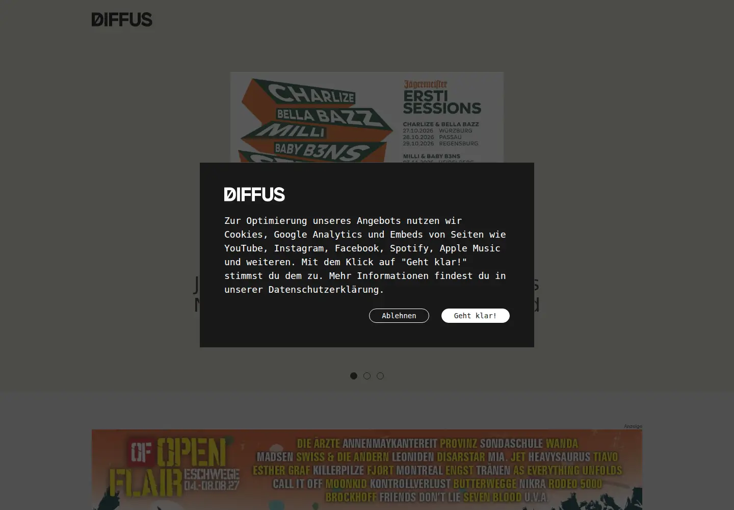 Screenshot of diffus.de