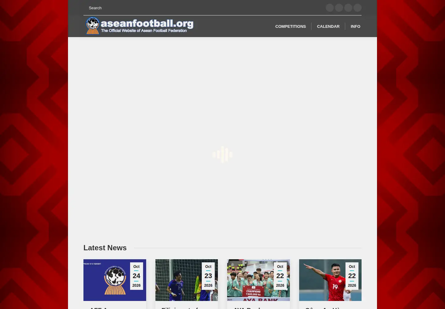 Screenshot of aseanfootball.org