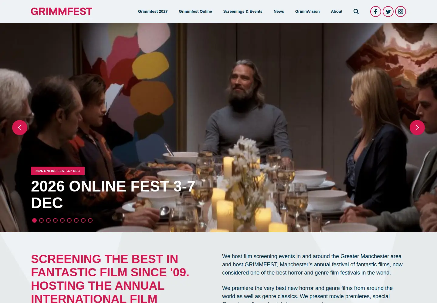 Screenshot of grimmfest.com