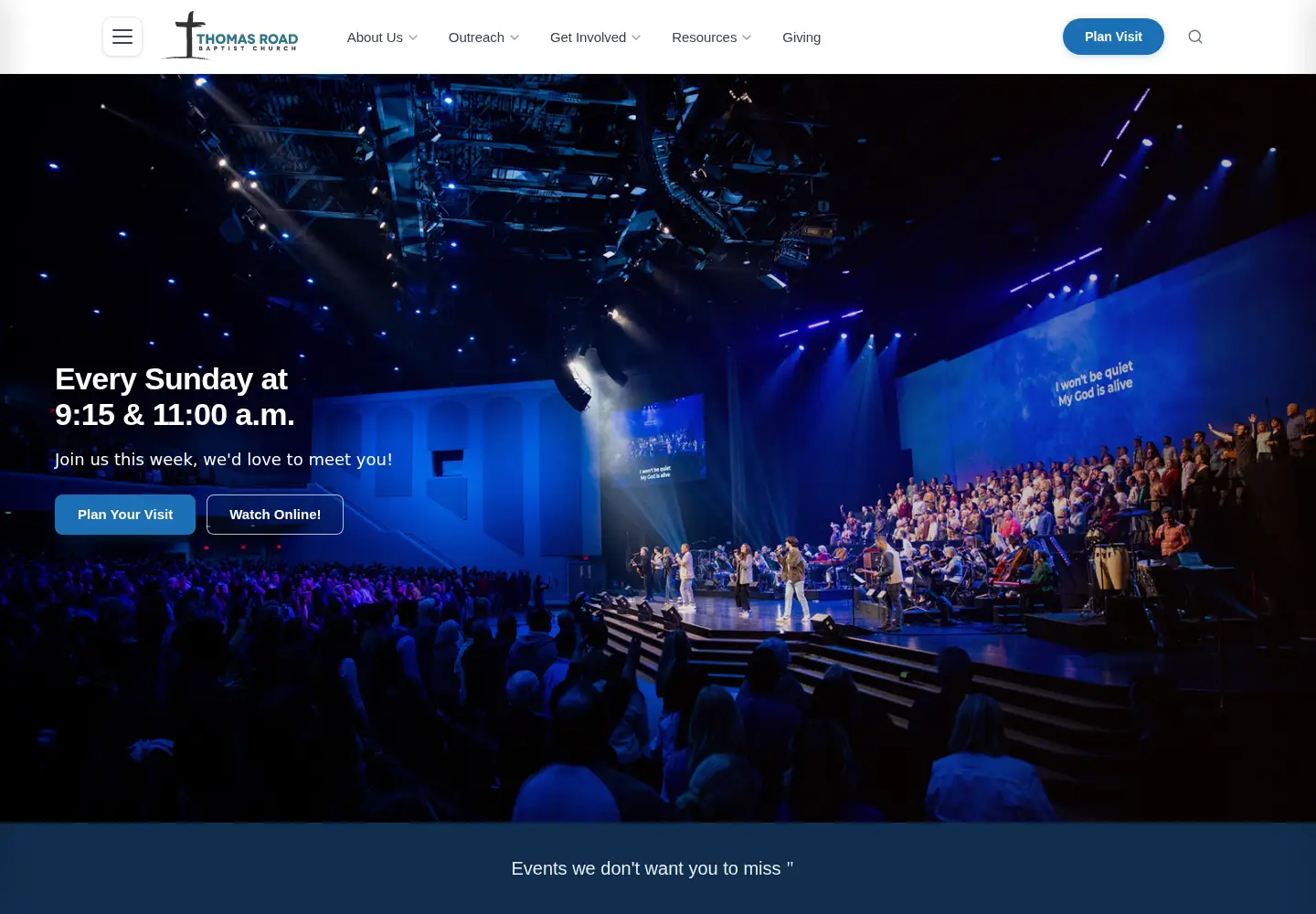 Screenshot of trbc.org