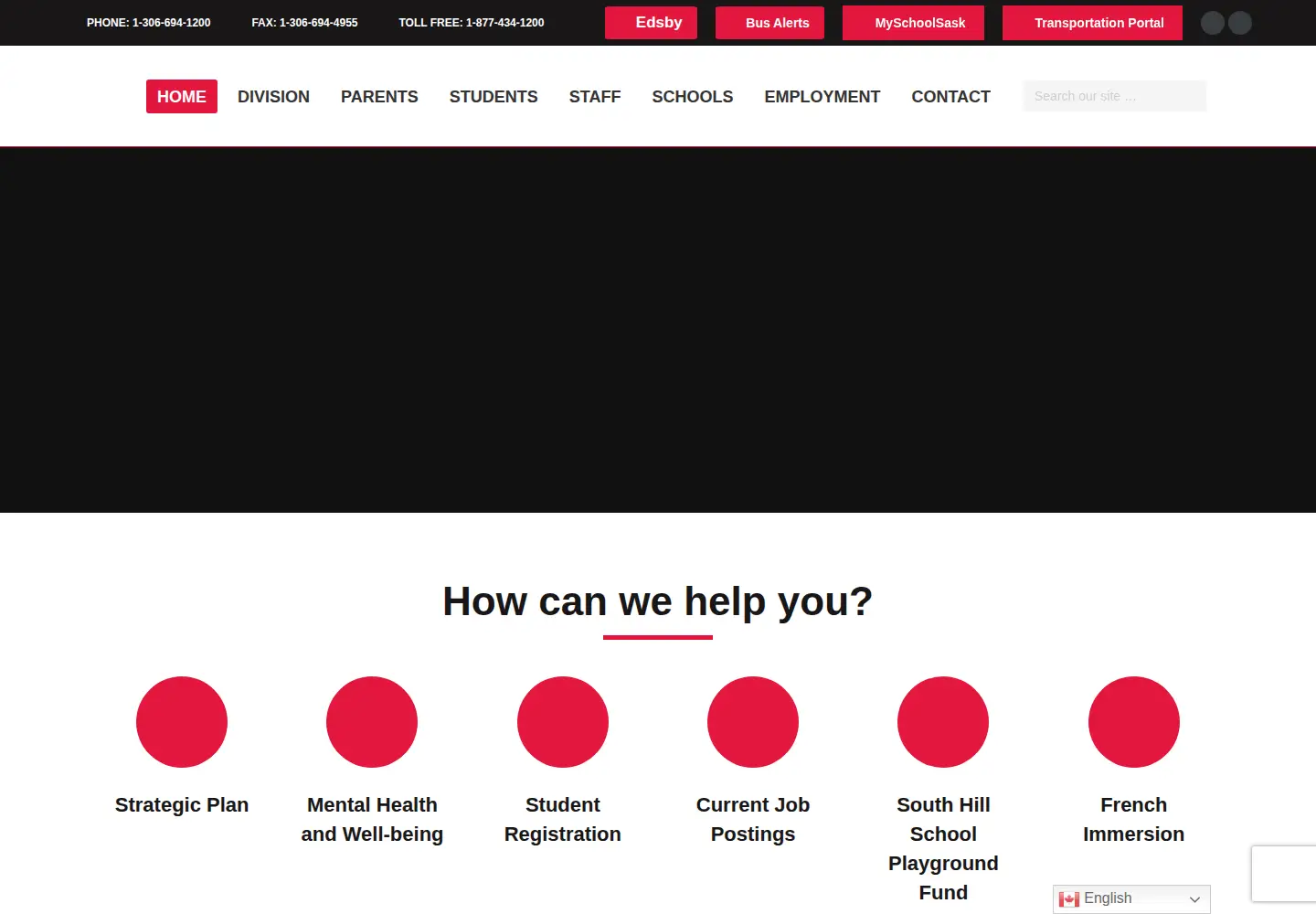 Captured homepage of prairiesouth.ca in the current scan