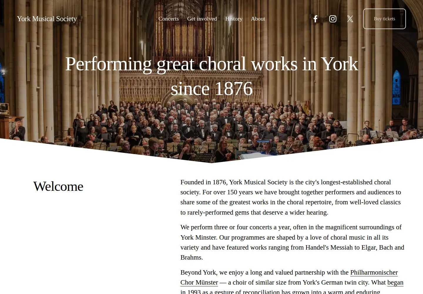 Screenshot of yorkmusicalsociety.org.uk