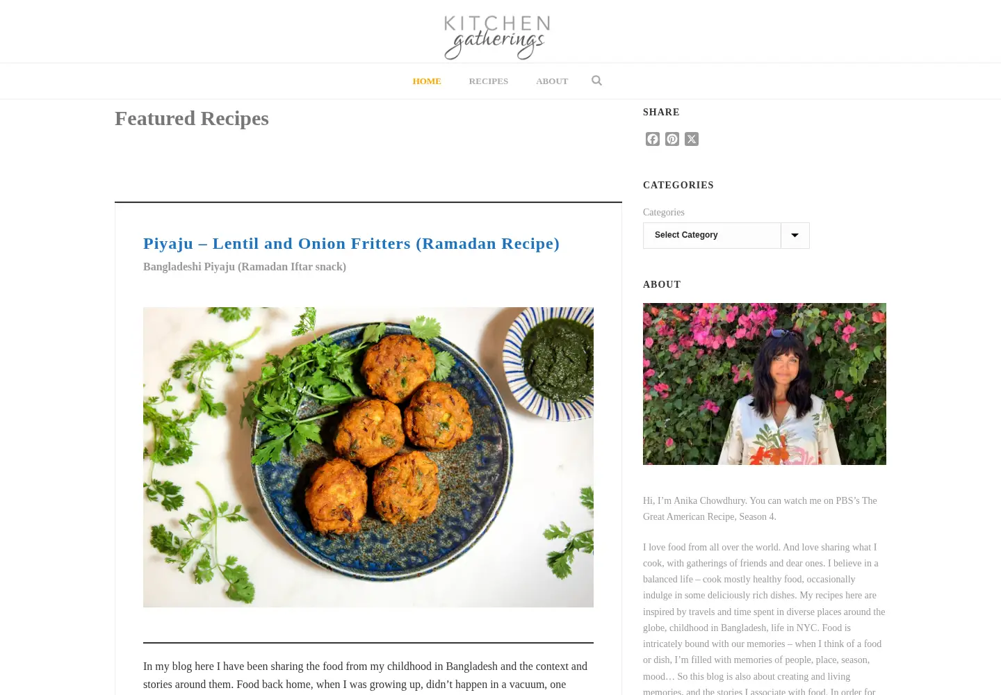Screenshot of kitchengatherings.com