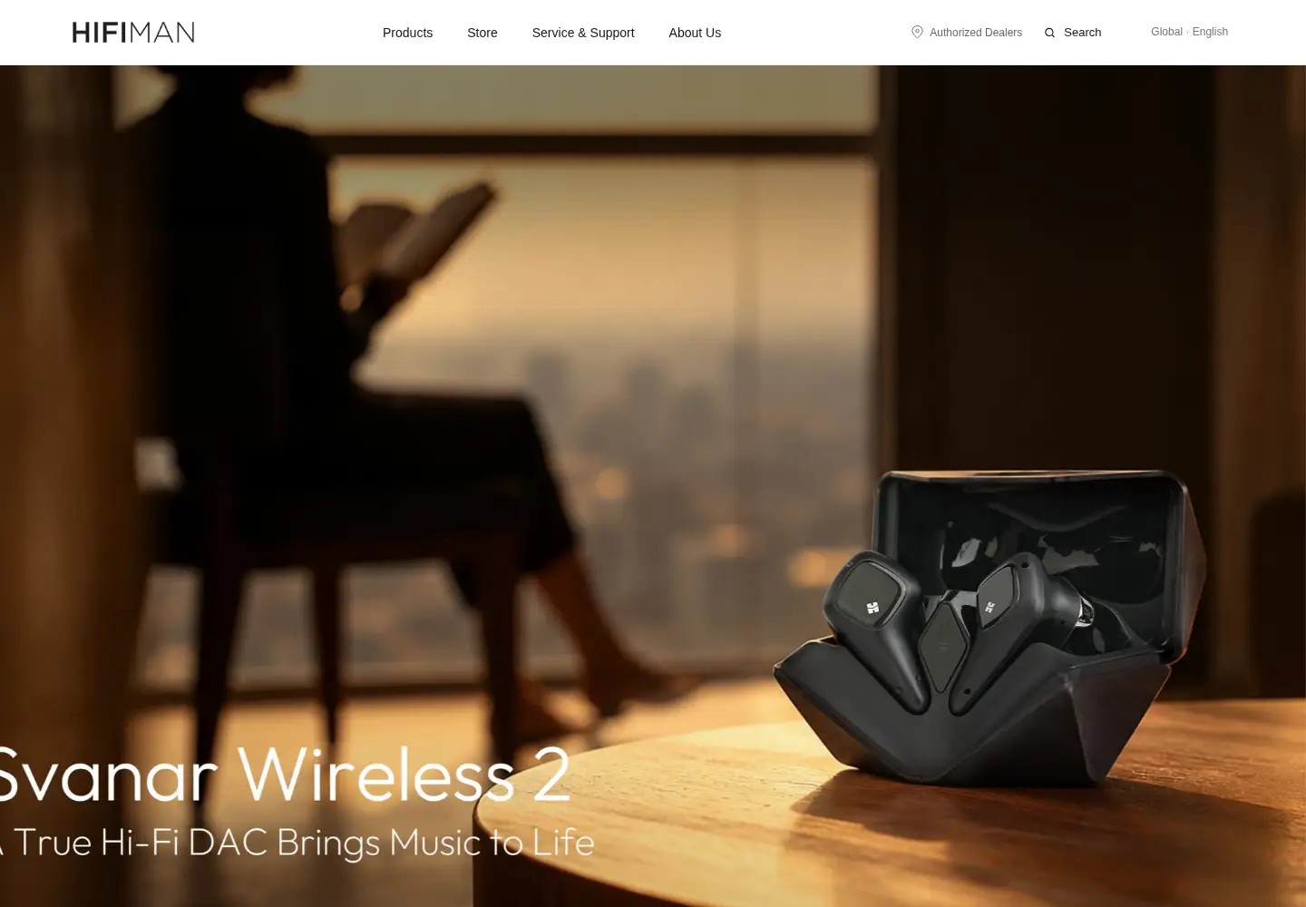 Screenshot of hifiman.com
