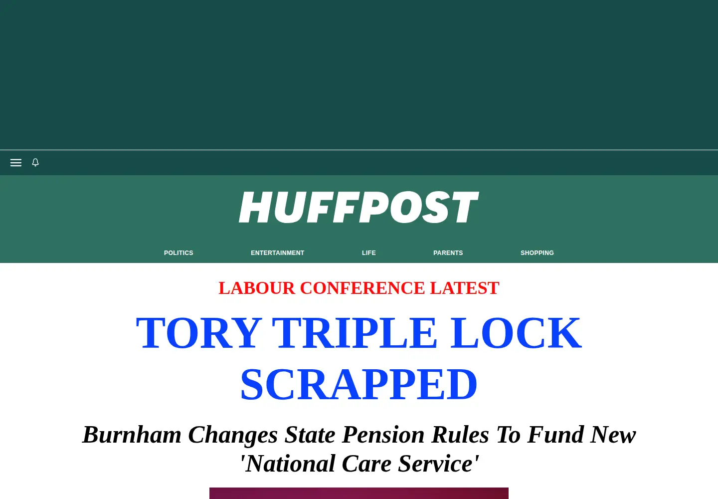 Screenshot of huffingtonpost.co.uk