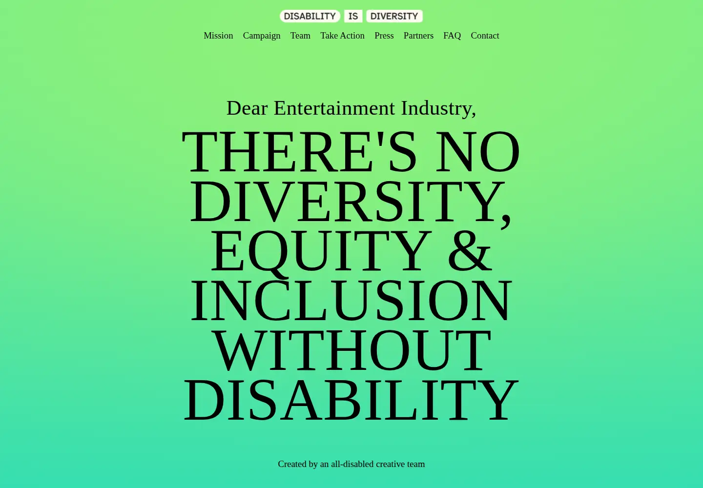 Screenshot of disabilityisdiversity.com