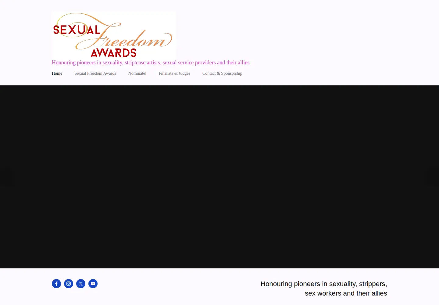 Screenshot of sexualfreedomawards.co.uk