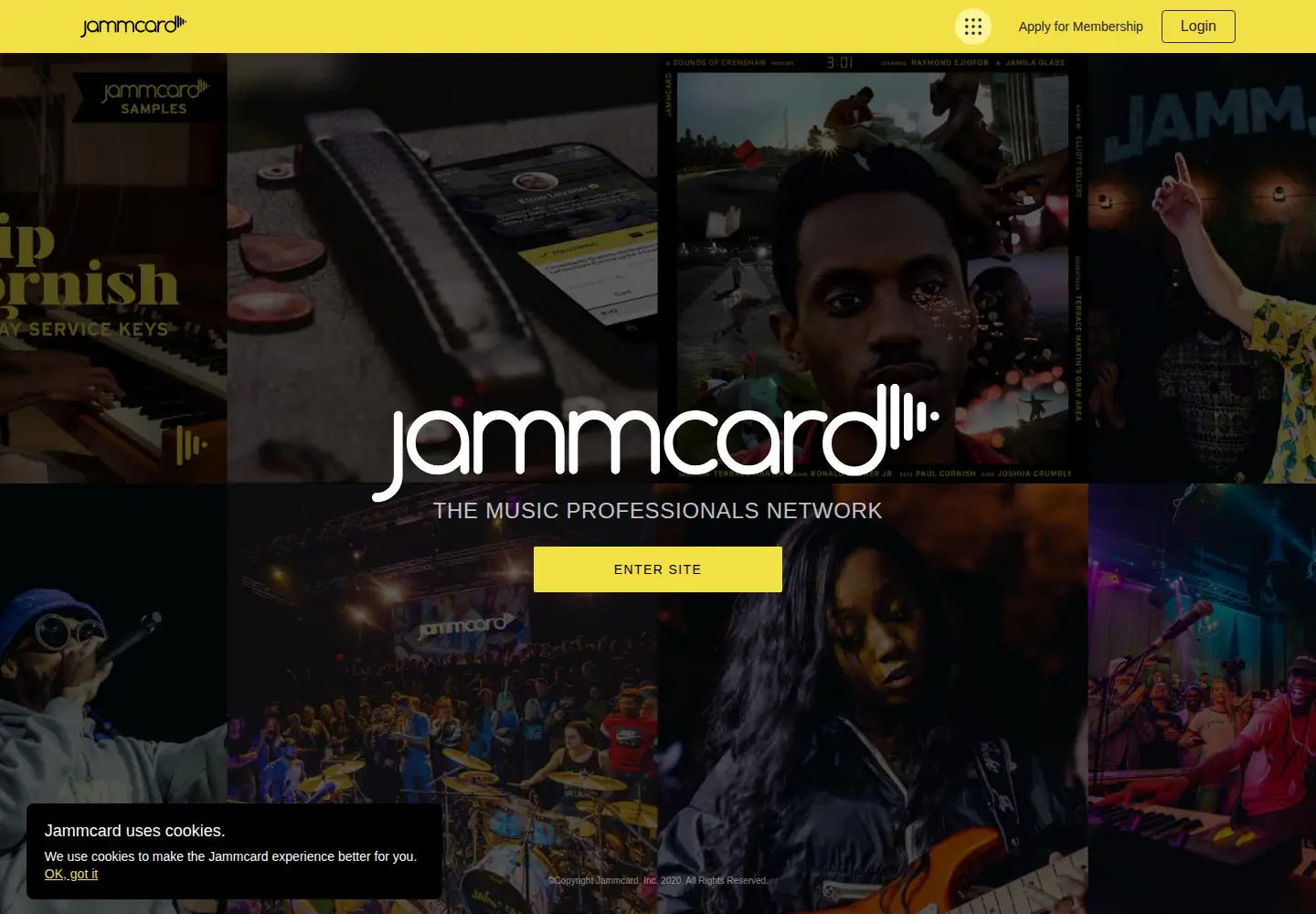 Screenshot of jammcard.com