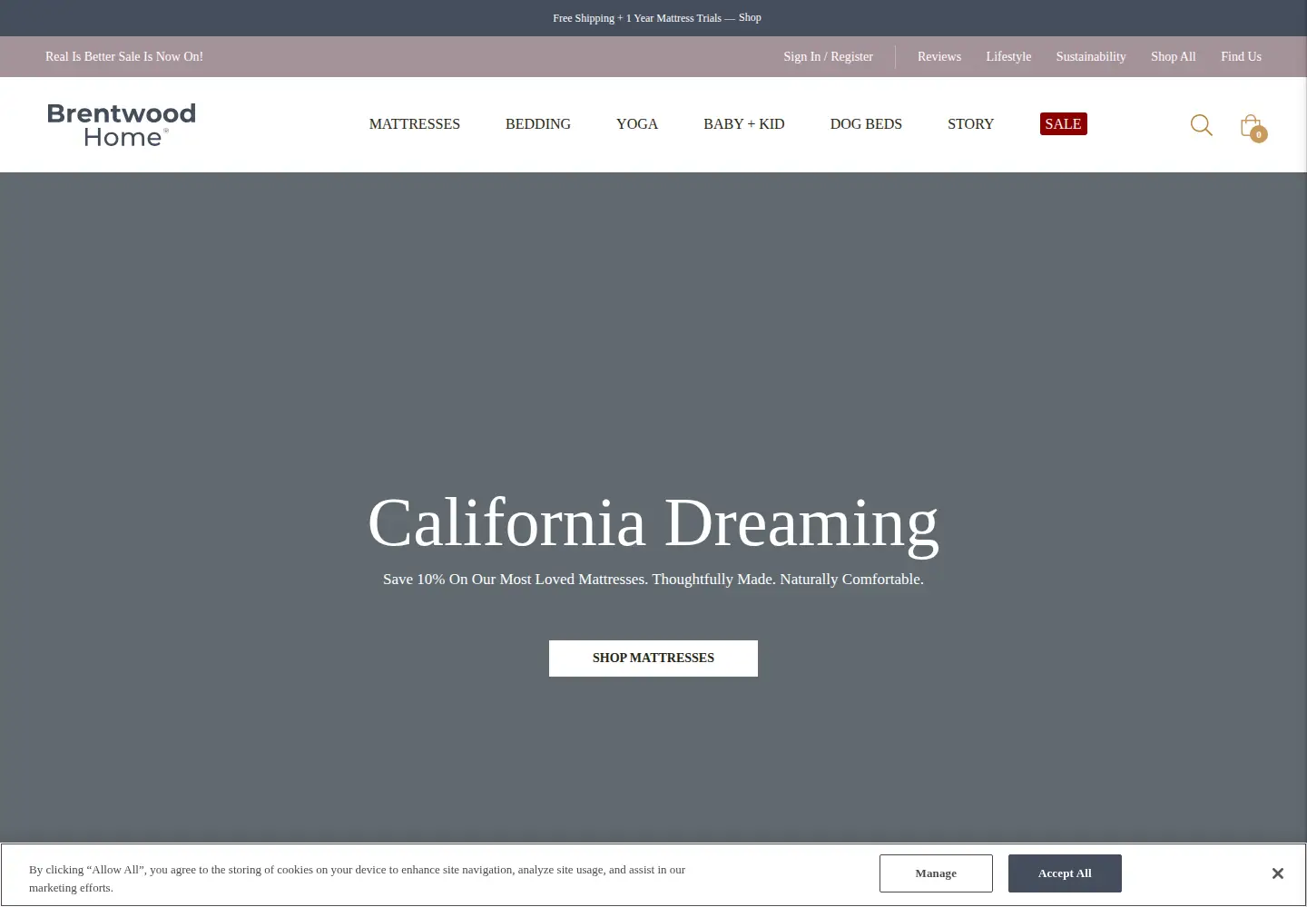 Screenshot of brentwoodhome.com