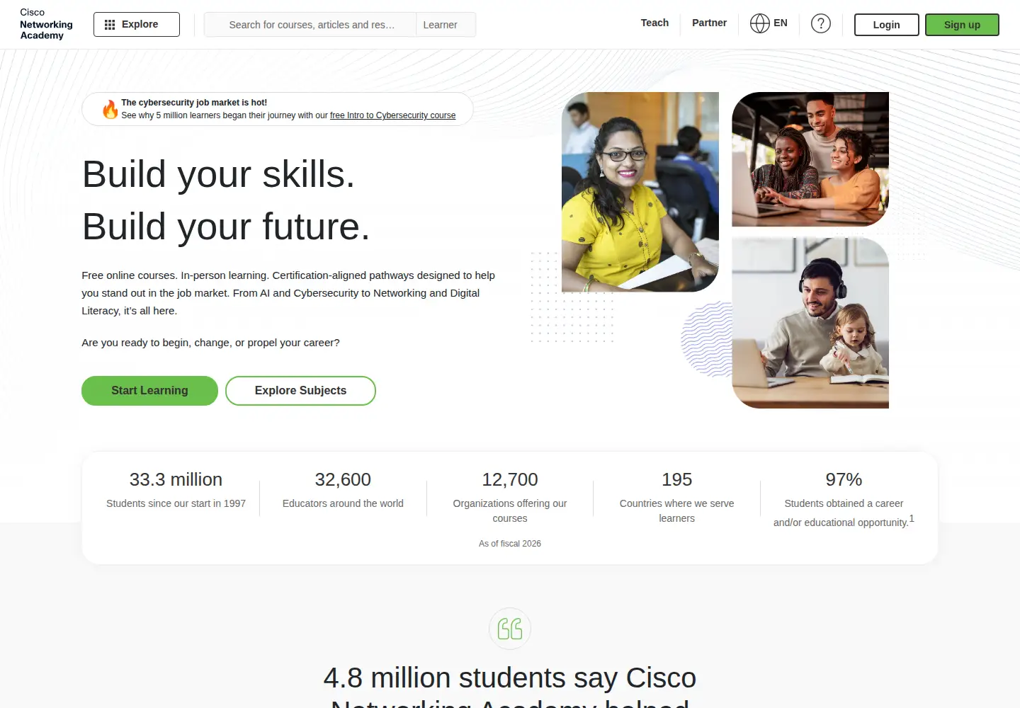 Screenshot of skillsforall.com