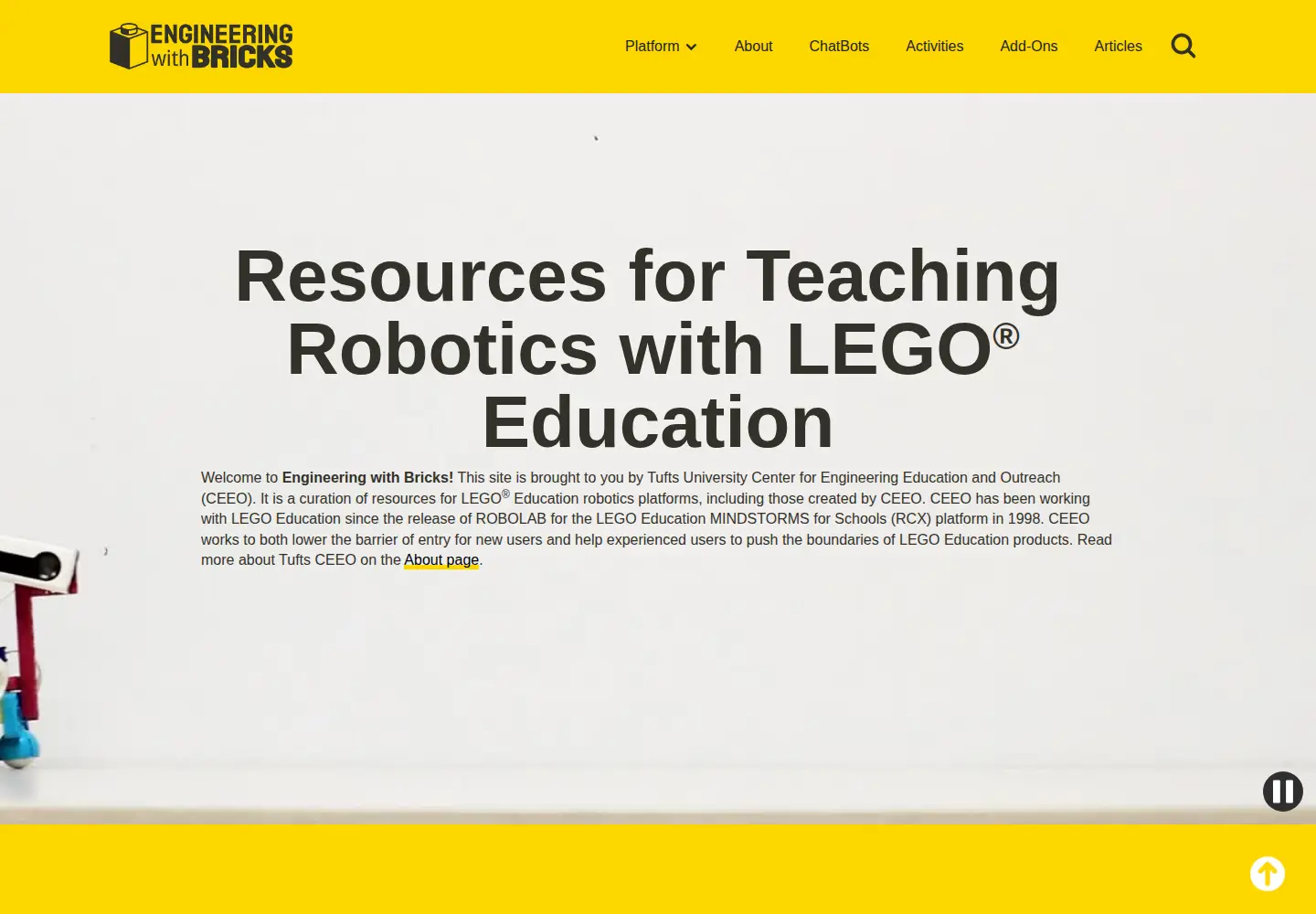 Screenshot of legoengineering.com