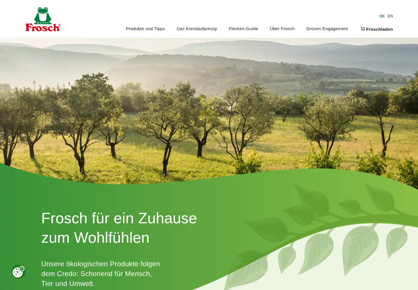 Screenshot of frosch.de