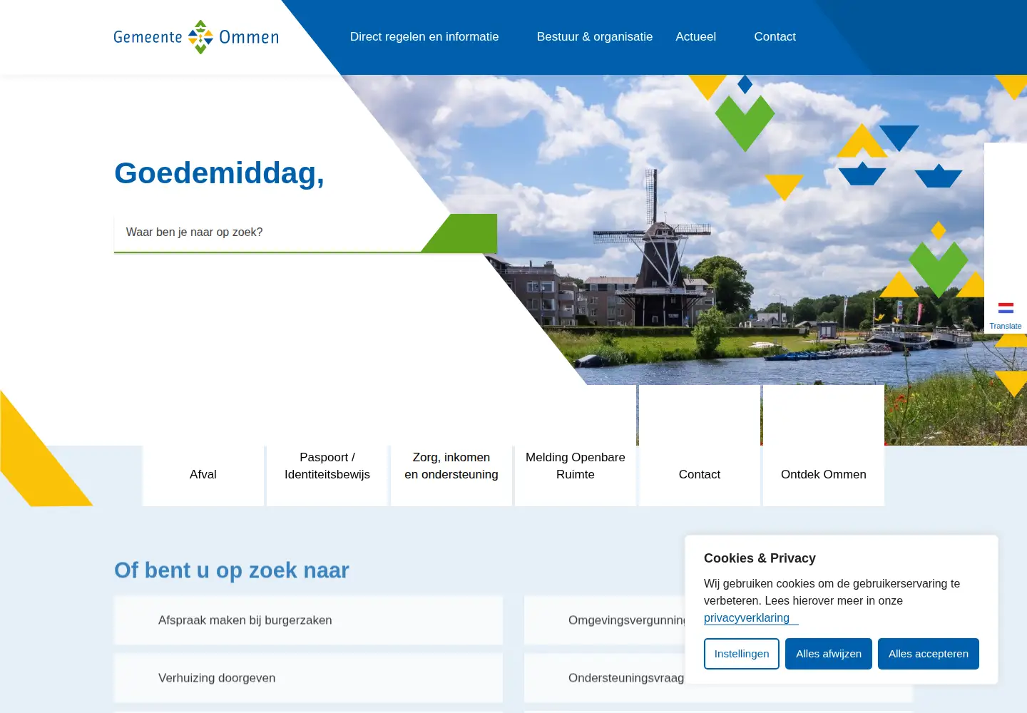 Screenshot of ommen.nl