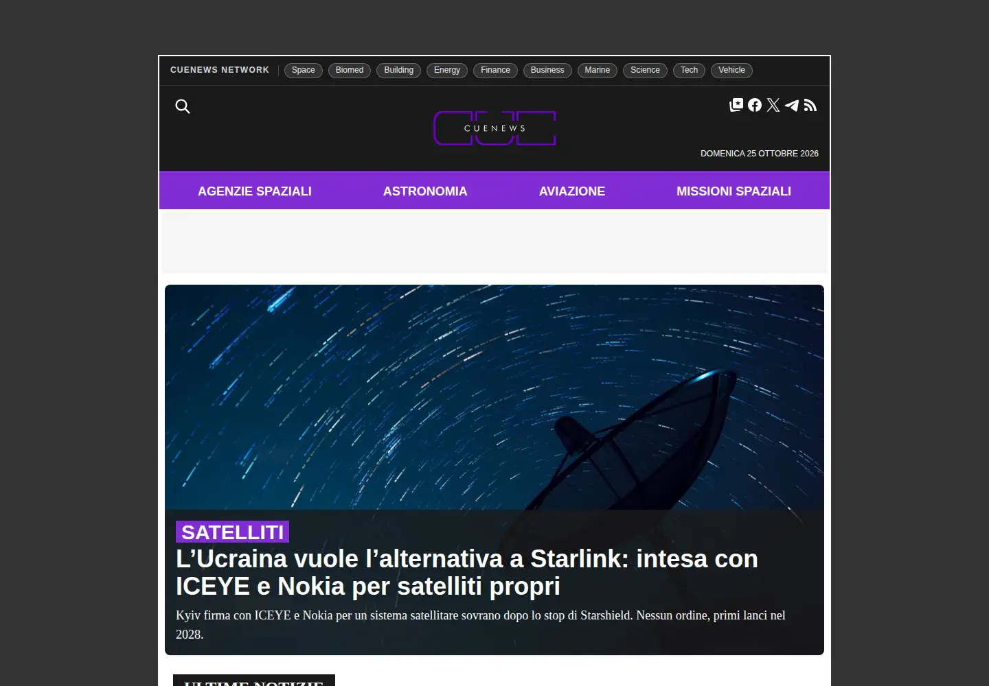 Screenshot of aerospacecue.it