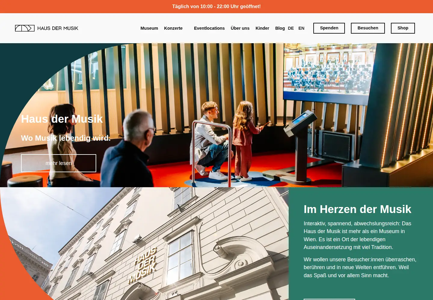 Captured homepage of hdm.at in the current scan