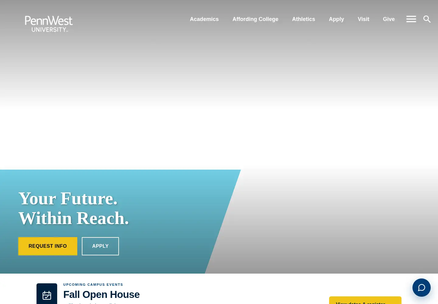 Screenshot of calu.edu