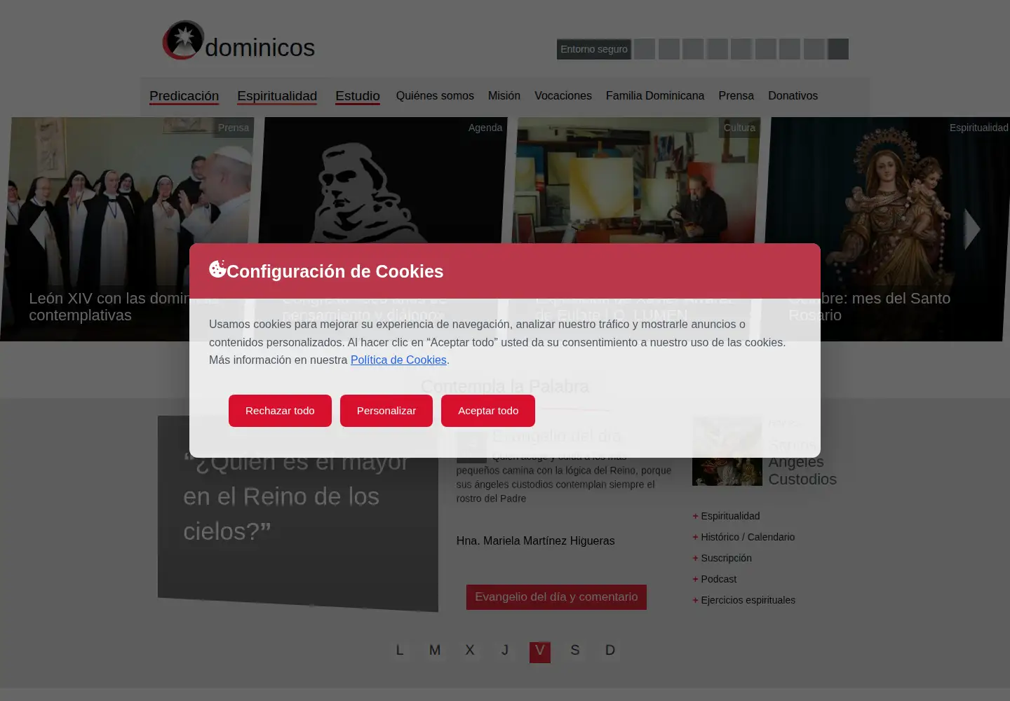 Screenshot of dominicos.org