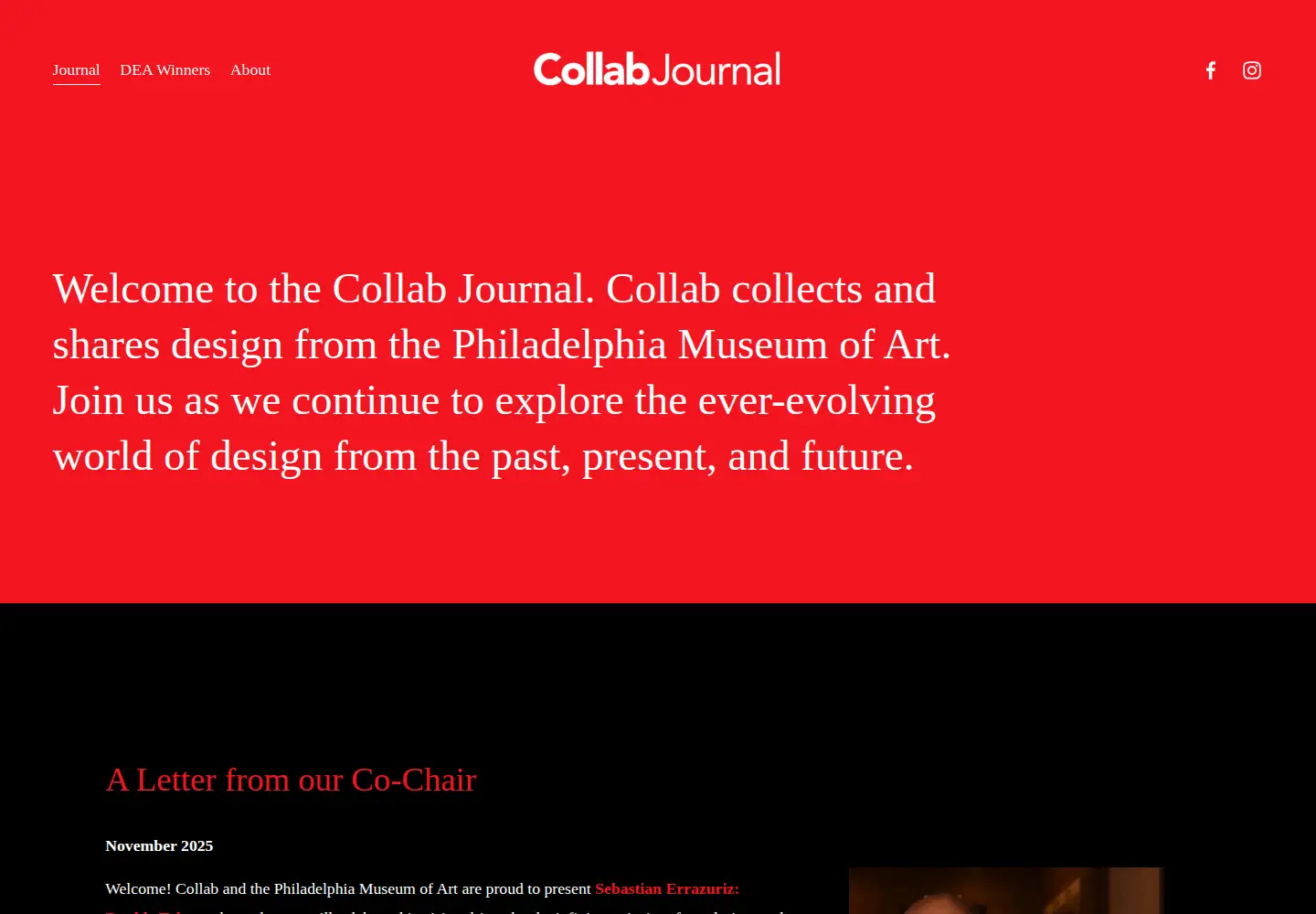 Screenshot of collabjournal.org