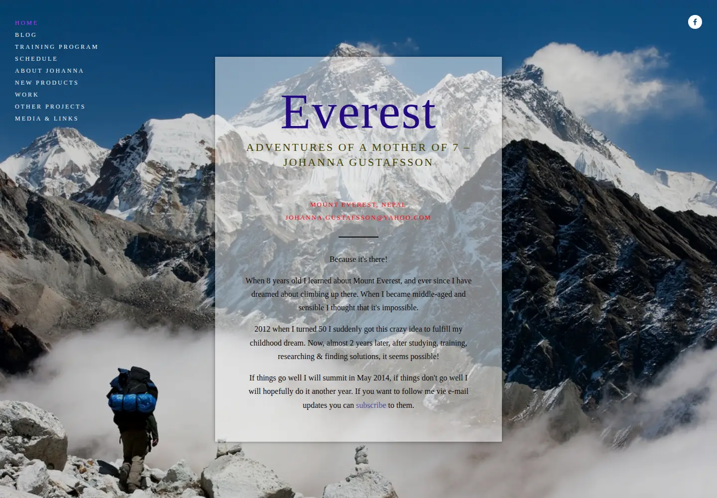 Screenshot of johannagustafsson.com