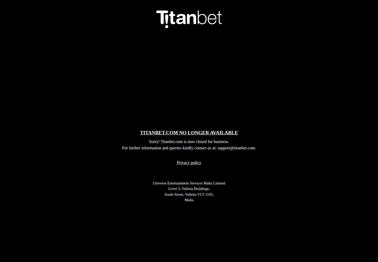 Captured homepage of titanpoker.com in the current scan