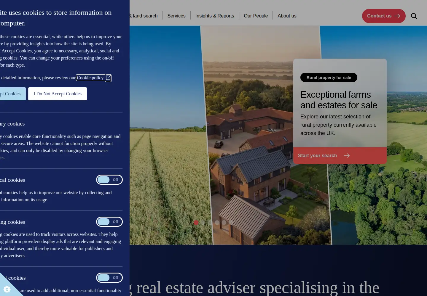 Screenshot of bidwells.co.uk