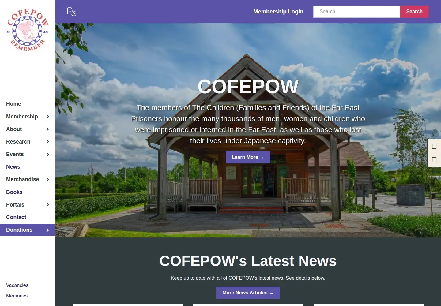Screenshot of cofepow.org.uk