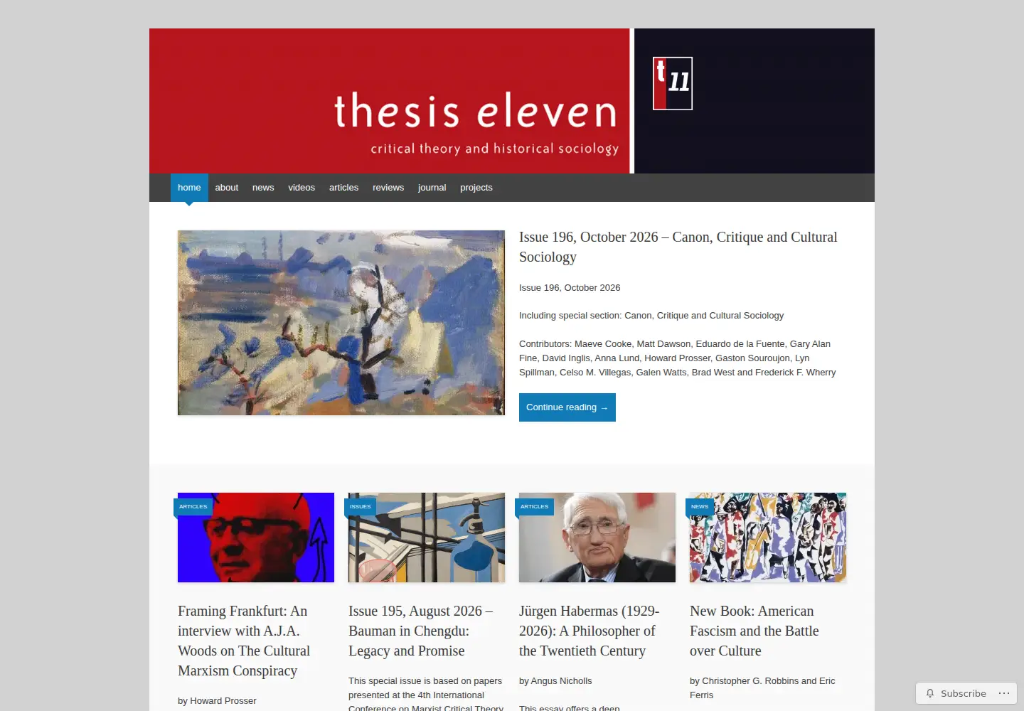 Screenshot of thesiseleven.com