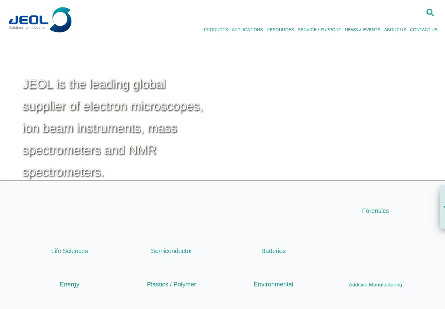 Screenshot of jeolusa.com