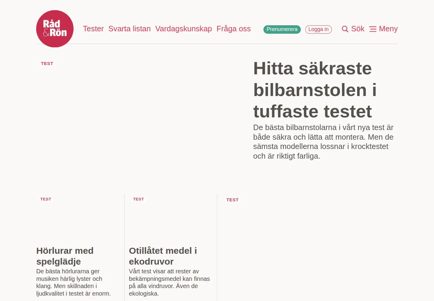 Screenshot of radron.se