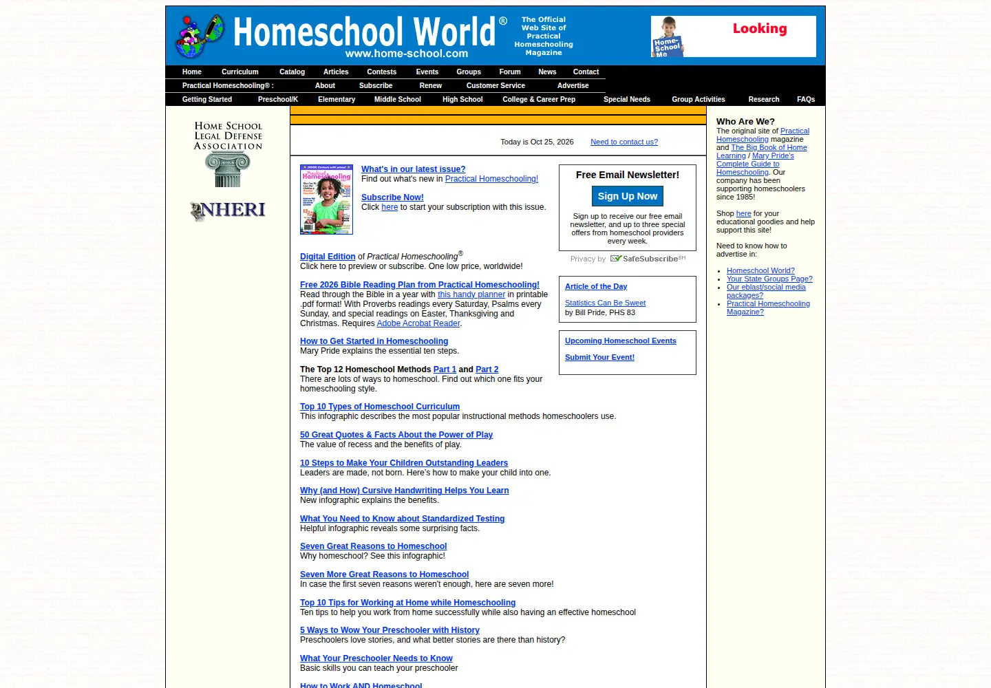 Screenshot of home-school.com