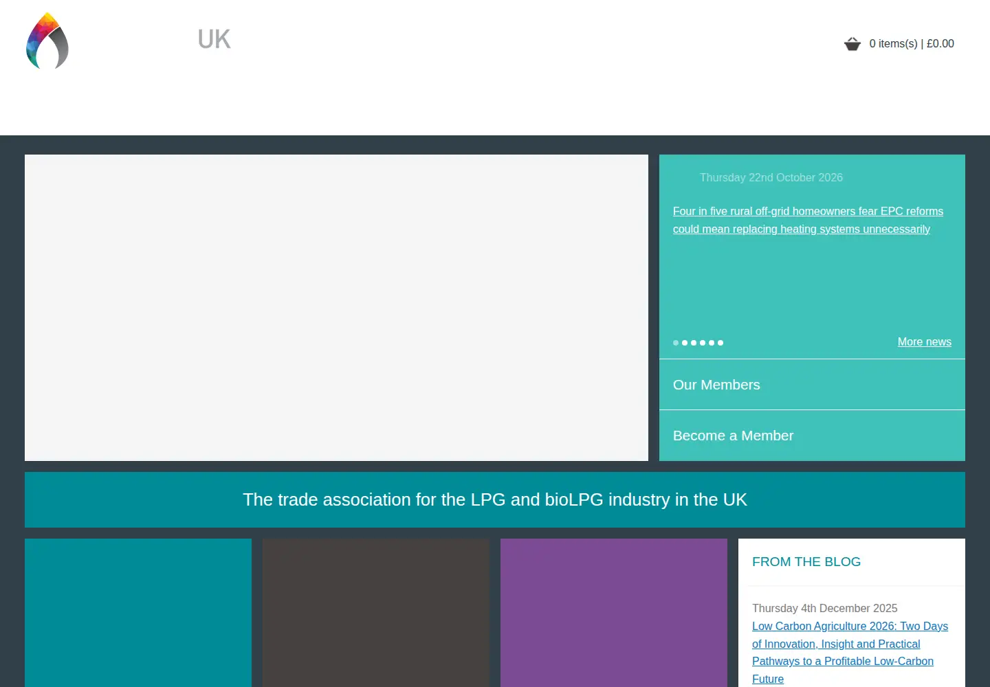 Captured homepage of uklpg.org in the current scan