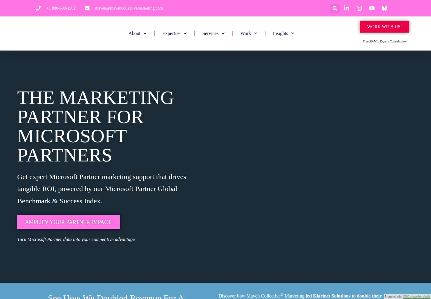 Screenshot of mavencollectivemarketing.com